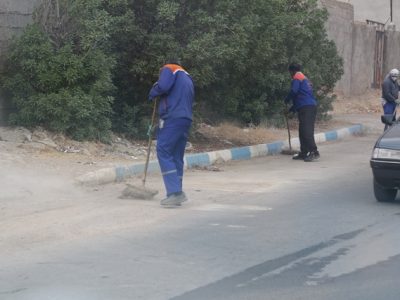 مشارکت شرکت نفت و گاز مسجدسلیمان در نظافت معابر و محلات شهر مسجدسلیمان
