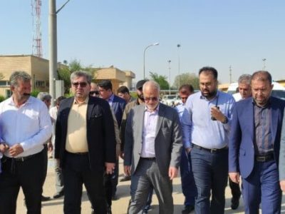 آغاز عملیات اجرایی مخازن آب شرب و اصلاح شبکه آب / بررسی میدانی روند اجرایی پروژه‌های مختلف مسجدسلیمان با حضور استاندار خوزستان