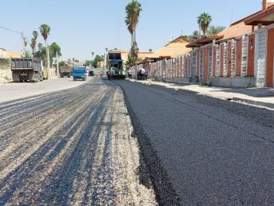 اجرای روکش آسفالت خیابان باغ ملی شهر مسجدسلیمان + گزارش تصویری