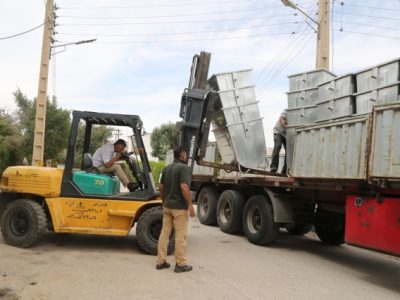 نوسازی سطل‌های جمع آوری پسماند شهری با مشارکت شرکت نفت و گاز مسجدسلیمان