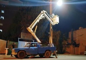 اصلاح و تعویض LED روشنایی معابر عمومی با مشارکت شرکت نفت و گاز مسجدسلیمان