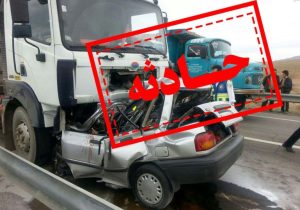 ۶ مصدوم حاصل تصادف شدید پراید و تریلی در مسجدسلیمان