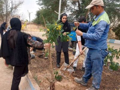 گرامی داشت روز جهانی معلولین با کاشت نهال در مرکز توانبخشی اعصاب و روان