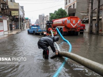 ۱۵ اکیپ لایروب برای مدیریت بارندگی‌ها در اهواز آماده‌باش هستند