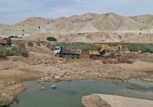 توقف عملیات برداشت غیرمجاز کوپال رودخانه‌ای در مسجدسلیمان